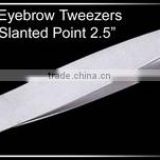 2.5 Inch Slanted Point Eyebrow Tweezer
