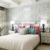 Flower Style Laminated Wallpaper Decor in Wallpaper Wall Coating