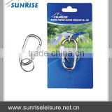 83019# Aluminum Locking Carabiner Snap Hook with Key Ring