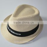 Wholesale Promotion Gift Custom Made Band 100% Straw Paper Panama Hat