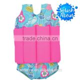 Hot Sale	children swimwear distributor Cute Printed Nylon Elastane UV protection taiwan 1-2y kids floating swimwear