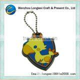 Cute Bird Medal Led Pvc Keychain/pvc Led Keychain Light/soft Pvc Keychain