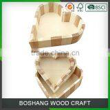 Love Heart Shape Weeding Ring Wooden Packing Box thumbnail-2