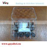 Stainless Steel Russian Nozzle Set of 8pcs Nozzles & 1 Nozzles Adaptor & 10pcs Disposable Piping Bag Cake Decorating Nozzle thumbnail-1