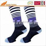 Soft merino woolen women's socks with full terry and fancy jacquard designs