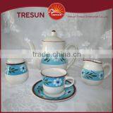 Wholesale Tea Sets, Stoneware Coffee and Tea Sets, Ceramic Handpainted Tea Set thumbnail-2