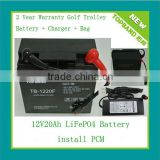 12V lithium iron phosphate battery for golf trolley