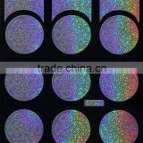 Round Shape Silver Laser Hallow Nail Stencil thumbnail-3
