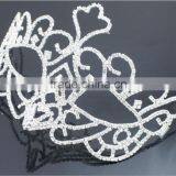 Unique Design Beautiful Silver Chaap Party Masks With Rhinestone H0805 thumbnail-1