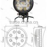 4" 27W 9--32V Round LED Work Light Epistar Led Work Light Flood/Spot Beam Magnet Base Working Led Machine Light