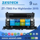 2015 Car Dvd player for Toyota Highlander Car Dvd player with GPS Navigation,Radio,Audio,Bluetooth,RDS,3G,wifi,V-10disc,ZT-T903