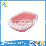 Pink Pet Cat Dog Litter Toilet Box Plastic Litter Tray Plastic Litter Toilet