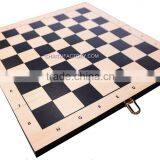 QUALITY Modern Silkscreened 3 in 1 WOOD Folding CHESS, BACKGAMMON, CHECKERS Set