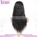 20 Inches Peruvian Hair Raw Unprocessed Virgin Lace Wig Large Stock Long Black Straight Hair Wig thumbnail-2