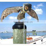 PE Plastic Flying Life-like Owl Decoy for Hunting and Garden Decoration
