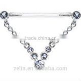 Dangle Nipple Barbell Ring piercing nipple jewelry body jewelry