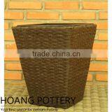 Rattan Wicker Flower Planter Wholesale thumbnail-2