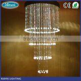 Hotel Pmma Modern Crystal Lobby Chandelier Light Pendant Light With 8 Colors Changing thumbnail-1