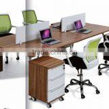 Wood Steel Office Open Workstations 4 People Use thumbnail-4