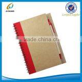 Kraft Spiral Note Book With Ballpen