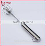 BT0159 14" Whisk With 430 Stainless Steel Handle 14" Stainless Steel Rotary Egg Beater 14" Rotating Egg Beater With Hook thumbnail-3