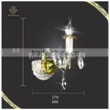 European Style Classic Crystal Candle Wall Lamp Antique Brass Wall Lamp, Light Source Bedside Wall Lamp thumbnail-2