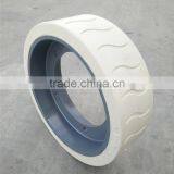 Scissor Lift Solid Tire Wheel for Small Electric Scissor Lift 12x4 323x100 Etc. thumbnail-6