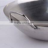 High Quality Chinese Cookware Manufuturing Stainless Steel Wok Pan thumbnail-2