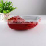 China Factory Suppliers Ceramic Cookware Boat Shape Casserole
