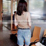 Women Fifth Denim Pants Summer Short Ripped Jeans thumbnail-6