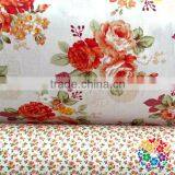 Wholesale Aqua Pinks Floral Flower Woven Cotton Fabric Size 100*150 cm thumbnail-4