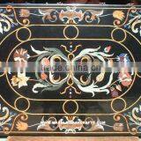 Black Marble Inlay Table Top, Marble Inlay Table thumbnail-1