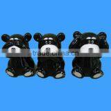 Animal Shape Ceramic Black Piggy Bank