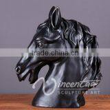 China Supplier Wholesale High Quality Resin Craft Fiberglass Head Horse thumbnail-3