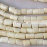 Graceful 16inch 4*7mm White Cannular Coral Loose Beads thumbnail-1