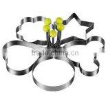 Stainless Steel Fried Egg Mold Pancake Mold Kitchen Tool Pancake Rings With Oil Brush 5 Pcs Set thumbnail-2