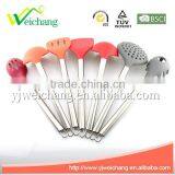 WCE247B Premium Silicone Utensils SPAGHETTI SERVER Pasta Fork Cooking Utensil Gadgets Set With S.S. Handle thumbnail-5