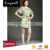 Custom Digital Printed Silk Linen Blend Fabric for Garment/dress thumbnail-1