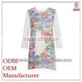 2015 High Quality European Retro Style Loose Fit Longsleeved Printed Girl Party Wear Western Dress thumbnail-1