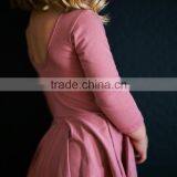 Baby Girl Long Sleeve Backless Elegant Jumpsuits Simple Design Girls Frock thumbnail-2