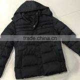Apparel Stock Men Black Padded Jacket With Hoody in Winter thumbnail-1