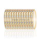 Brass Micron Finished 6 MM Tri Color Plated Veni Bangles thumbnail-1