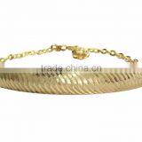 Stylish Artificial 18kt Bangle Bracelet With Extension Chain Gold Plated thumbnail-1