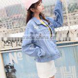 Zm35754a Girls Short Coat Model New Style Casual Denim Jacket for Autumn thumbnail-3