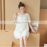 F20014M Factory Price Maternity Clothing Short Sleeve Lace Maternity Dress thumbnail-2
