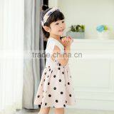 S17580A Girl Summer Clothing Cotton Dot Printed Dress for Kids thumbnail-4