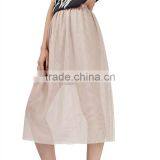 2017 OEM Spring Semi Persperctive Tulle Nude Prom Ladies Skirt thumbnail-3