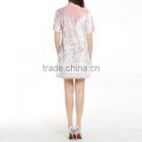 Pleuche One-piece Street Autumn Dresses Ladies Pink Dress thumbnail-2