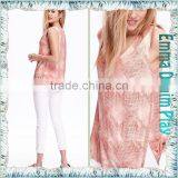 2016 New Model Special Knit Design Womens Plaid Sleeveless Tank T-Shirts thumbnail-3