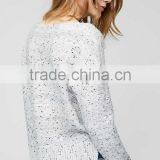 OEM Clothing Manufacturing Knitted Wool Dot Pattern Womens Sweaters With Low Price thumbnail-2